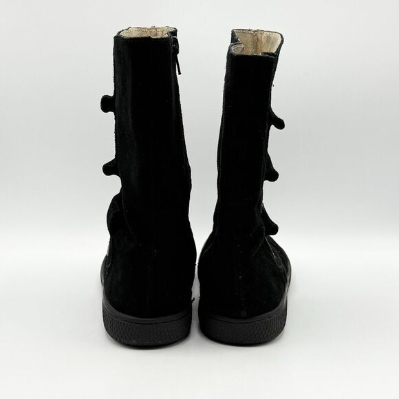 Livie & Luca Black Suede Tiempo Boots with Clock-Like Buttons - Little Kid US si - Picture 5 of 14